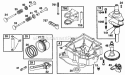 Piston Grp Sump Cam Crank Diagram and Parts List for 28F707-0298-01  Briggs and Stratton Engine